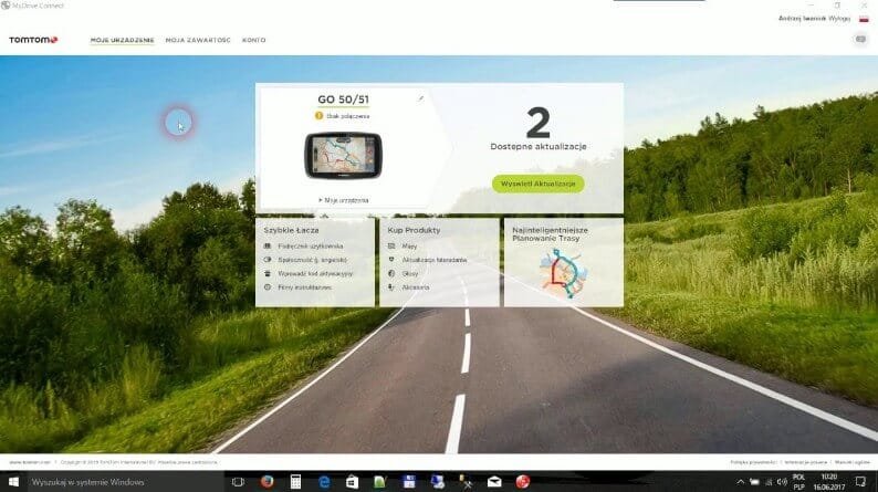 شاشة My Maps داخل MyDrive Connect لعرض الخرائط المتاحة للتحديث