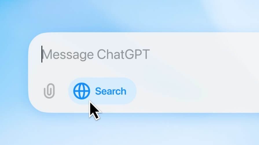 واجهة ChatGPT تعرض نتائج بحث شاملة