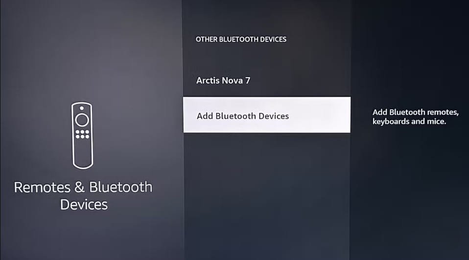 إعدادات Fire TV Stick لإضافة أجهزة البلوتوث