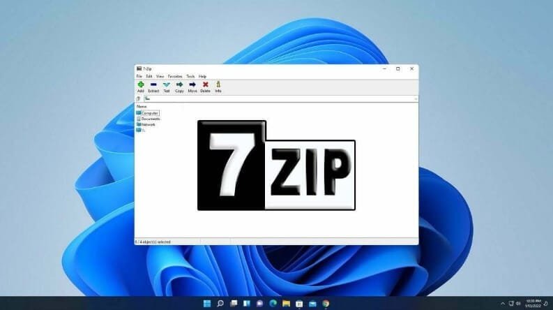 واجهة برنامج 7-Zip على ويندوز 11 لضغط الملفات وفك الضغط بسهولة
