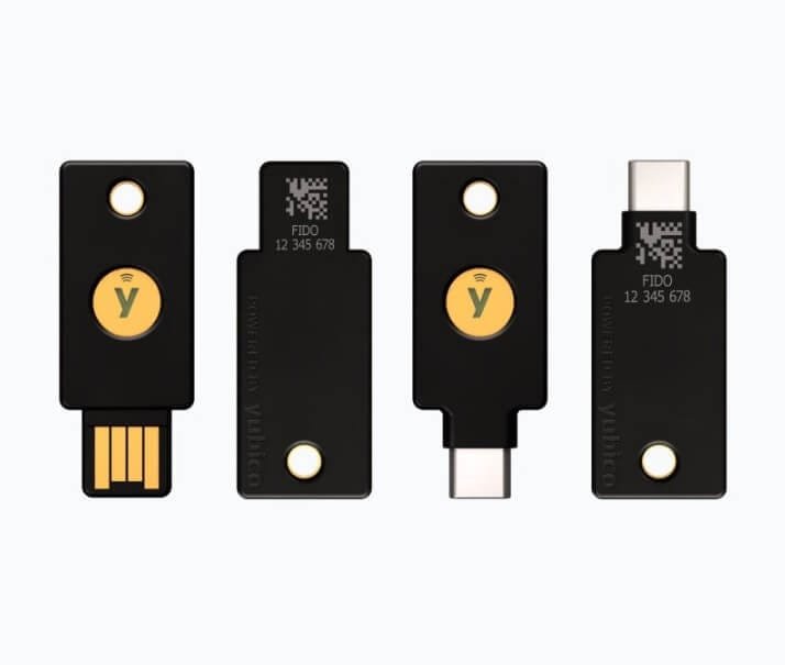 مفتاح أمان YubiKey الذكي بتقنية NFC – جهاز صغير لتسجيل الدخول بدون كلمات مرور وحماية الحسابات الرقمية.