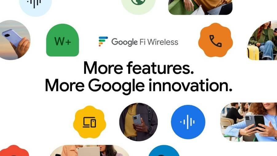 واجهة خدمات Google Fi تعرض إعدادات الاتصال الذكي، تحسين جودة المكالمات، وإدارة الخطط الشهرية بطريقة بسيطة وسهلة الاستخدام.