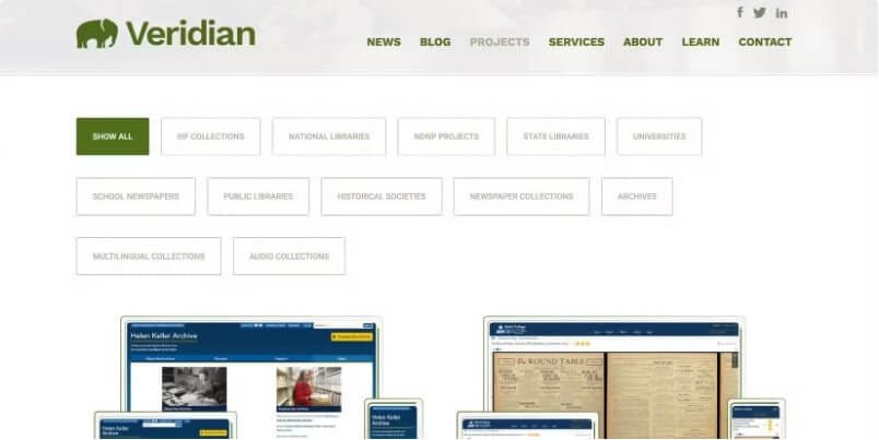 منصة Veridian للأرشفة الرقمية للصحف ضمن الإنترنت العميق.