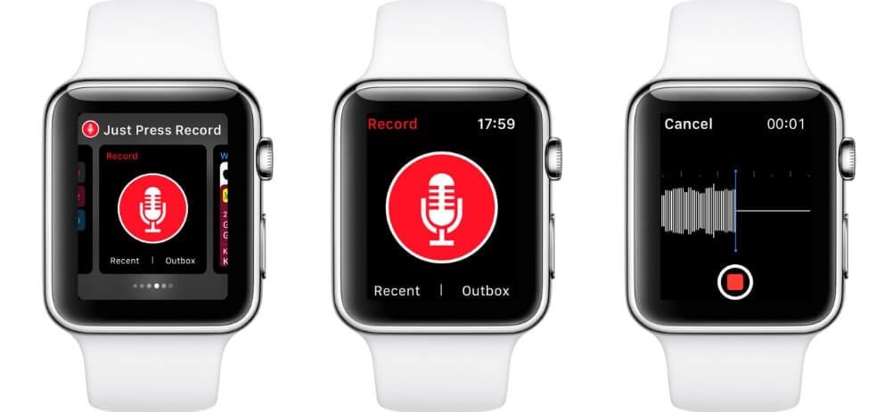 تطبيق Just Press Record على ساعة آبل لتسجيل الصوت مباشرة من المعصم
