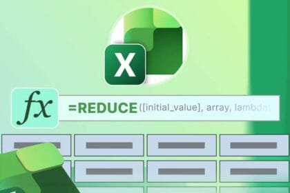 استخدام دالة REDUCE في Excel